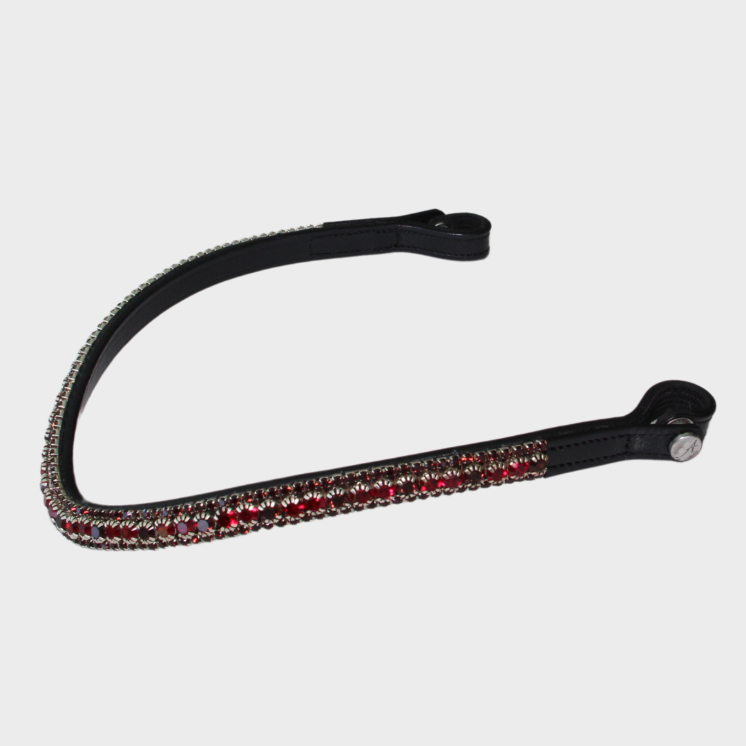 Artemis Lux Shades Of Wine Swarovski® Crystal Browband - Black