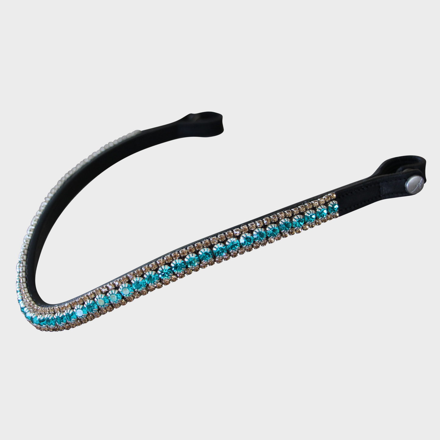 Artemis Lux Tiffany with Gold Swarovski® Crystal Browband - Black