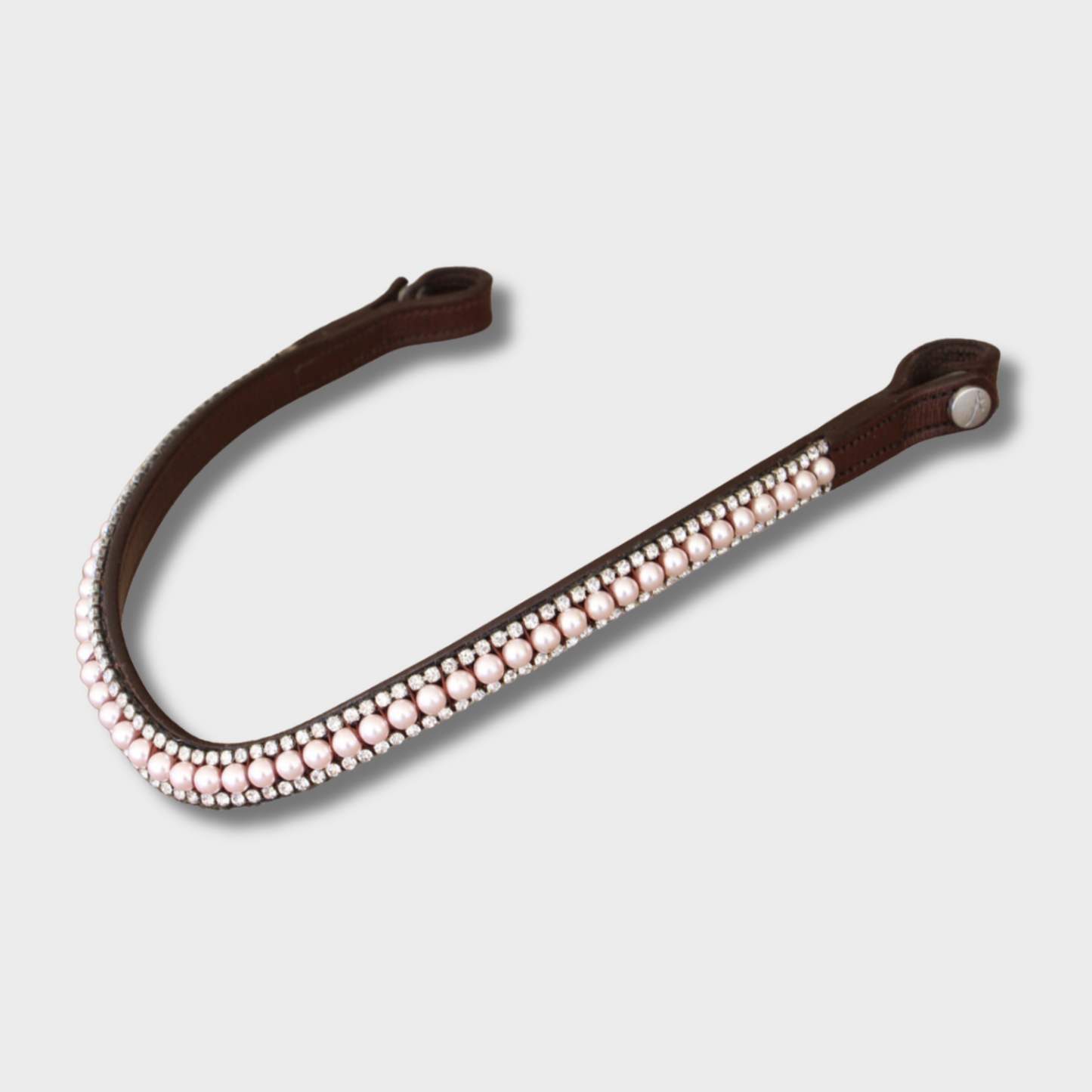 Artemis Swarovski® Pearl Rose Browband - Brown