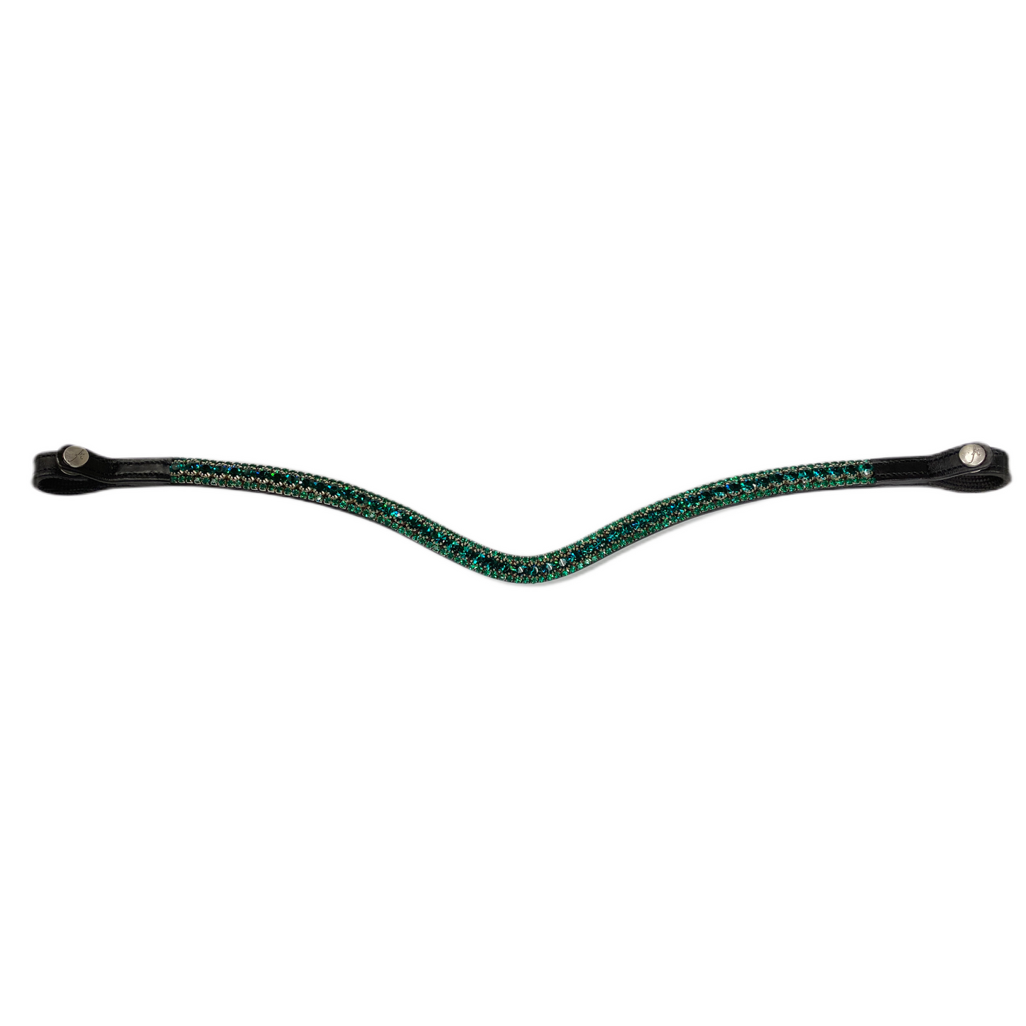 Artemis Lux Emerald Swarovski® Crystal Browband - Black