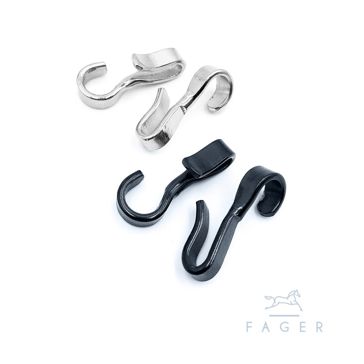 Fager Non-Swivel Hooks Silver