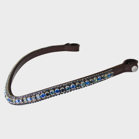 Artemis Lux Shades Of Blue Swarovski® Crystal Browband - Brown