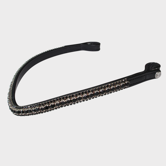 Artemis Lux All Black Swarovski® Crystal Browband - Black