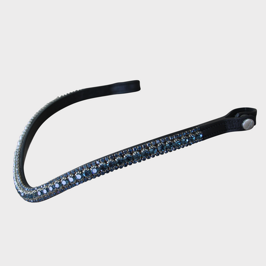 Artemis Lux All Navy Swarovski® Crystal Browband - Black
