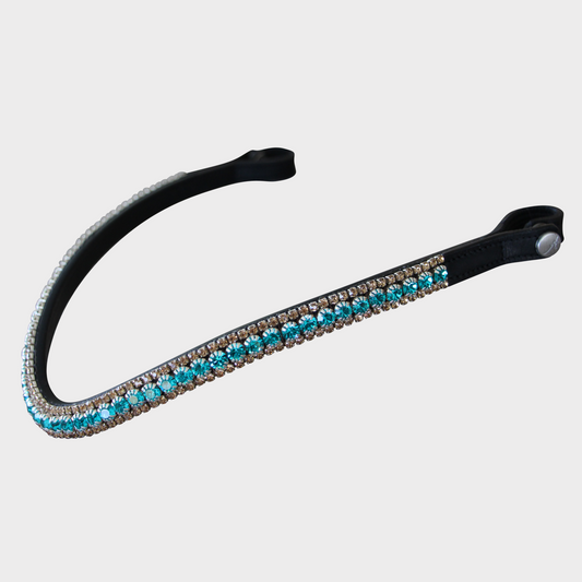 Artemis Lux Tiffany with Gold Swarovski® Crystal Browband - Black