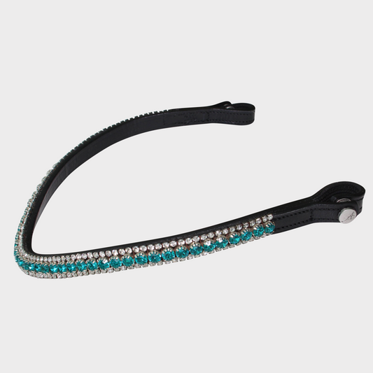 Artemis Lux Tiffany Clear Swarovski® Crystal Browband - Black