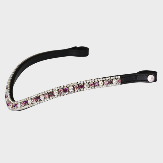 Artemis Lux Amethyst Mix Swarovski® Crystal Browband - Black