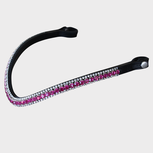 Artemis Lux Fuchsia Swarovski® Crystal Browband - Black