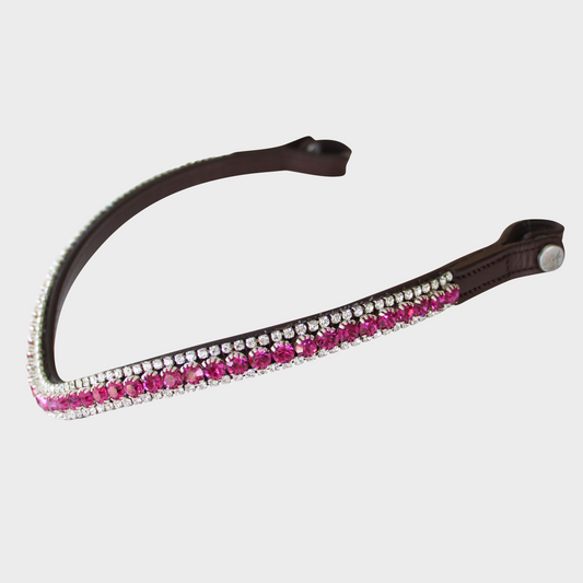 Artemis Lux Fuchsia Swarovski® Crystal Browband - Brown
