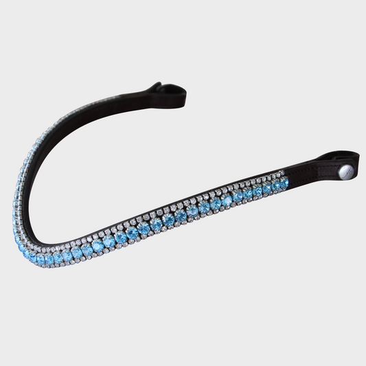 Artemis Lux Aqua Swarovski® Crystal Browband - Brown