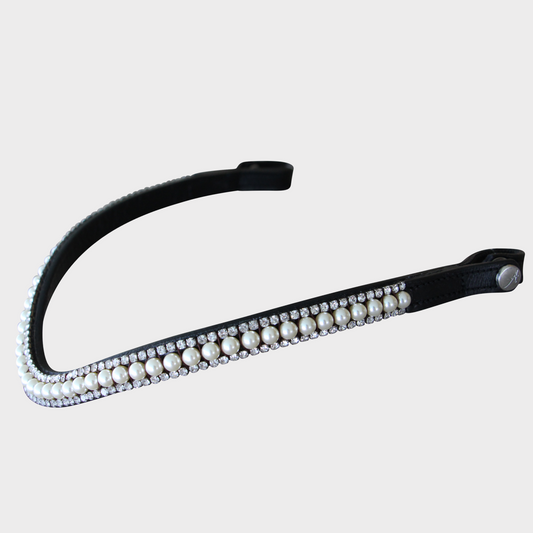 Artemis Swarovski® Pearl Cream Browband - Black