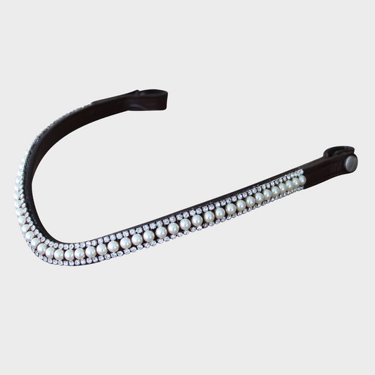 Artemis Swarovski® Pearl Cream Browband - Brown
