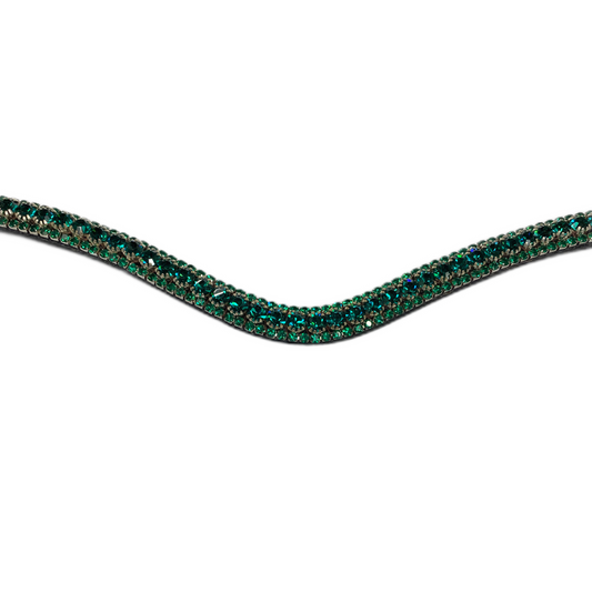 Artemis Lux Emerald Swarovski® Crystal Browband - Black