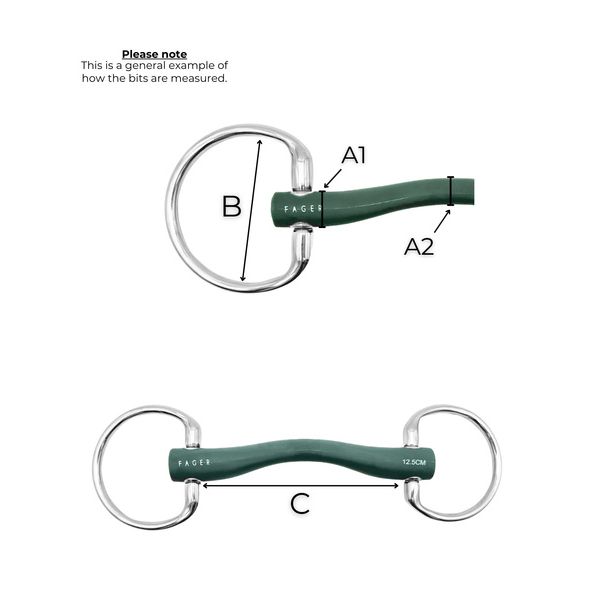 Fager Andrea Hard Rubber Bit Fixed Ring