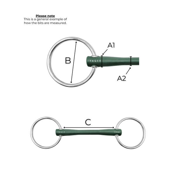 Fager Nicole Hard Rubber Bit Loose Ring