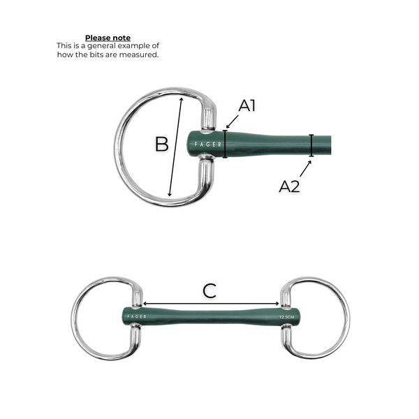 Fager Nicole Soft Rubber Bit Fixed Ring