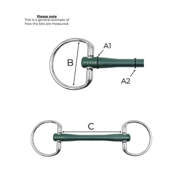 Fager Nicole Hard Rubber Bit Fixed Ring