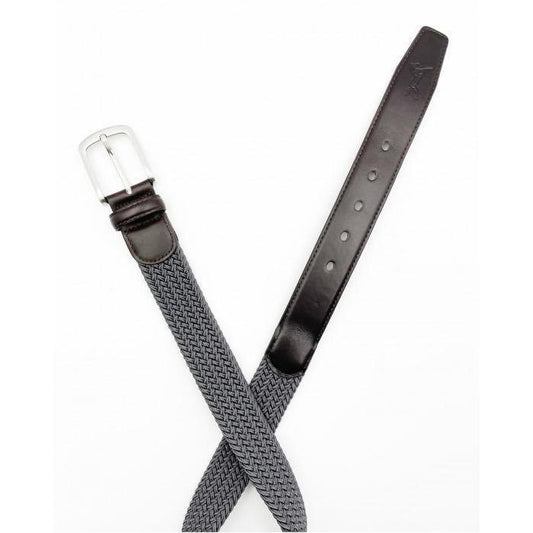 Fager Elastic Leather Belt Brown/Grey