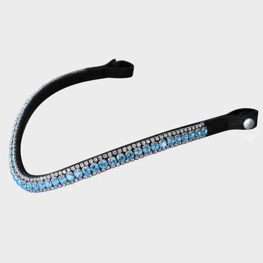 Artemis Lux Aqua Swarovski® Crystal Browband- Black
