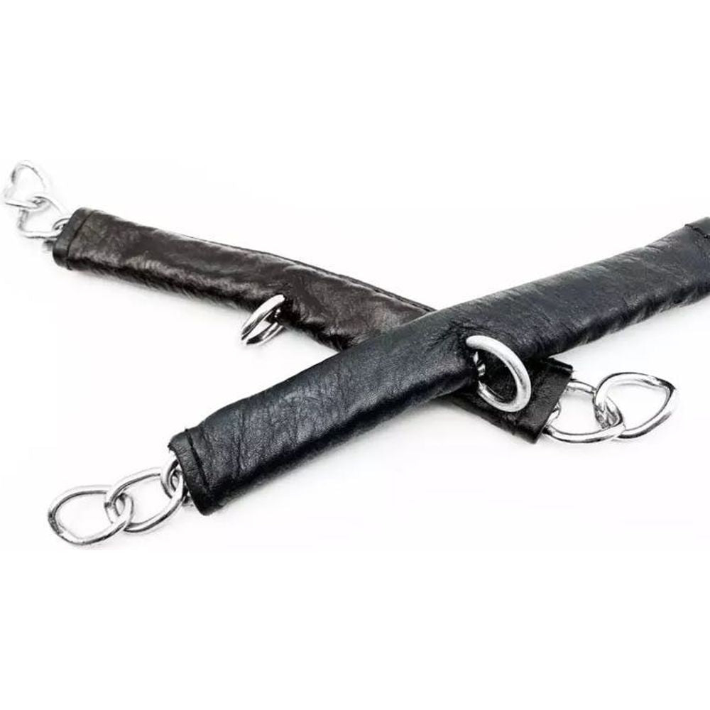 Fager Chain Curb Strap In Leather Brown