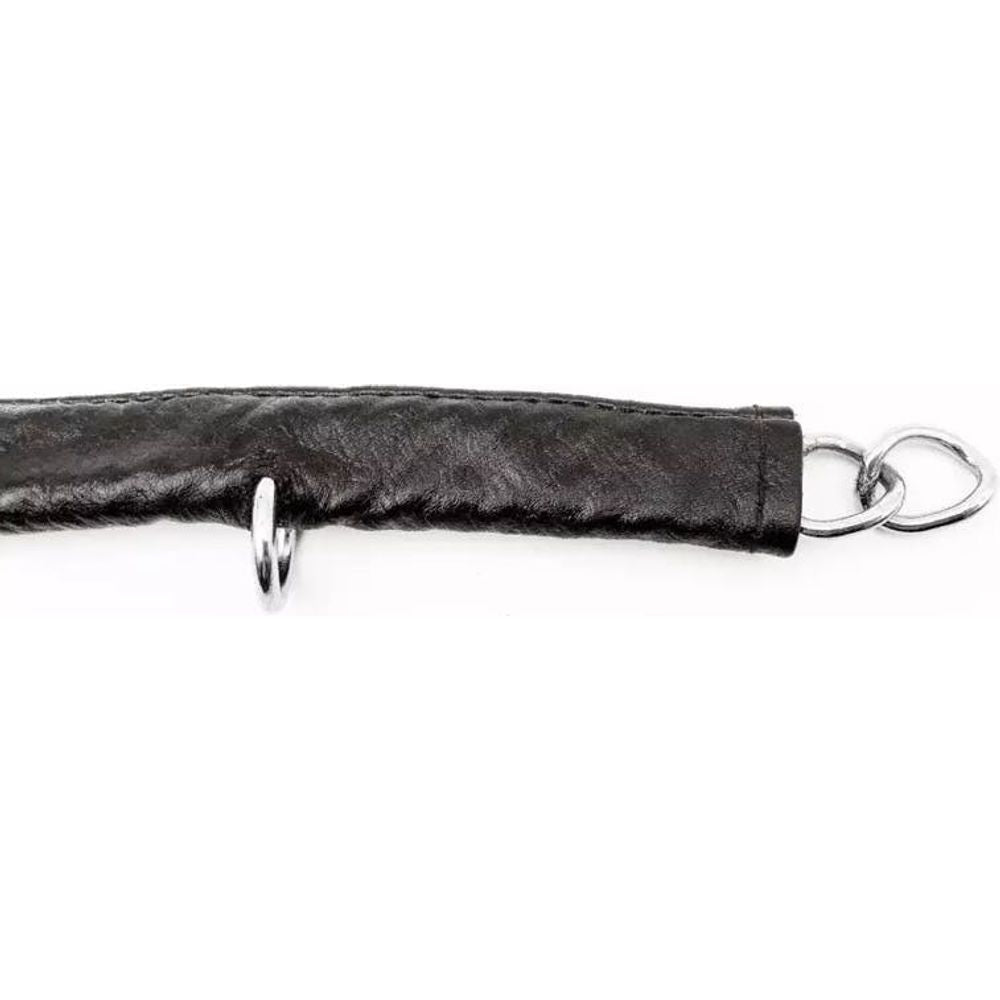 Fager Chain Curb Strap In Leather Brown
