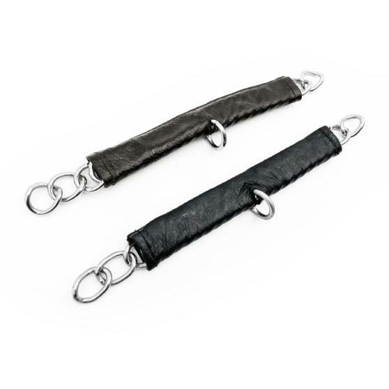 Fager Chain Curb Strap In Leather Brown