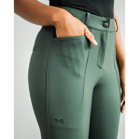 Fager Freya Hybrid breeches Green Half seat