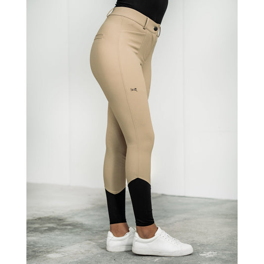 Fager Freya Hybrid breeches Dark beige Knee Grip