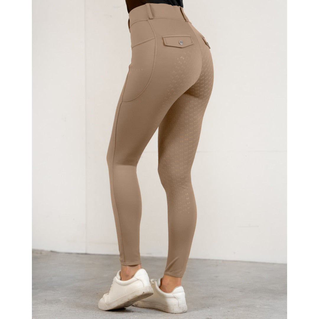 Fager Loui Active Leggings Dark Beige Knee Grip